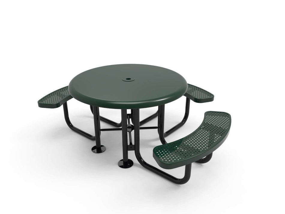 Round Smooth Top Portable Table - Circular Pattern - Crowd Control Warehouse
