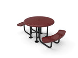 Round Smooth Top Portable Table - Circular Pattern - Crowd Control Warehouse