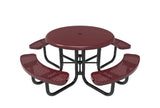 Round Smooth Top Portable Table - Circular Pattern - Crowd Control Warehouse
