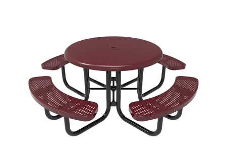 Round Smooth Top Portable Table - Circular Pattern - Crowd Control Warehouse
