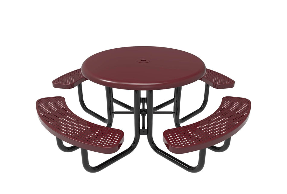 Round Smooth Top Portable Table - Circular Pattern - Crowd Control Warehouse