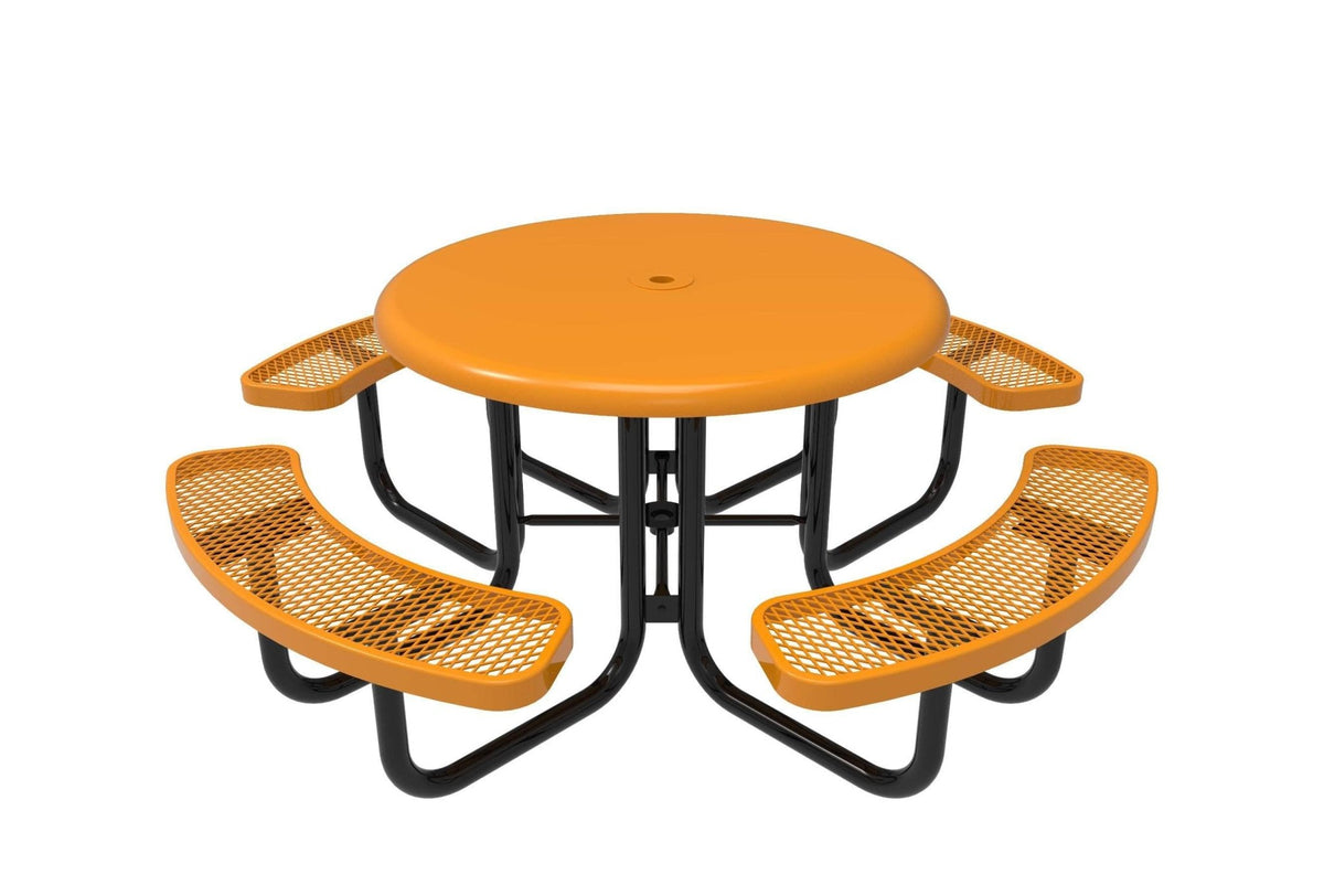 Round Smooth Top Portable Table - Diamond Pattern - Crowd Control Warehouse
