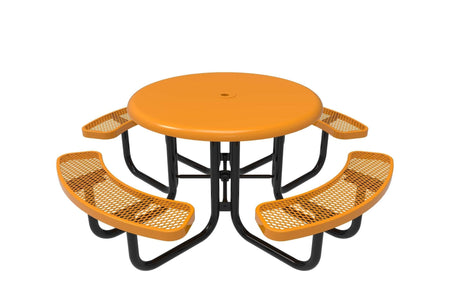 Round Smooth Top Portable Table - Diamond Pattern - Crowd Control Warehouse