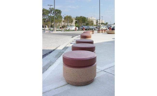 Security Bench Bollard with Reveal Line - Crowd Control Warehouse