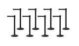 Set of (8) CCW Series Retractable Belt Barriers - 11 Ft. Belts - Crowd Control Warehouse