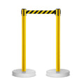 Retractable Belt Barrier Stanchion, Water Fillable Base, Red PVC Plastic Post, 13 Ft  Belt - Montour Line MSH630