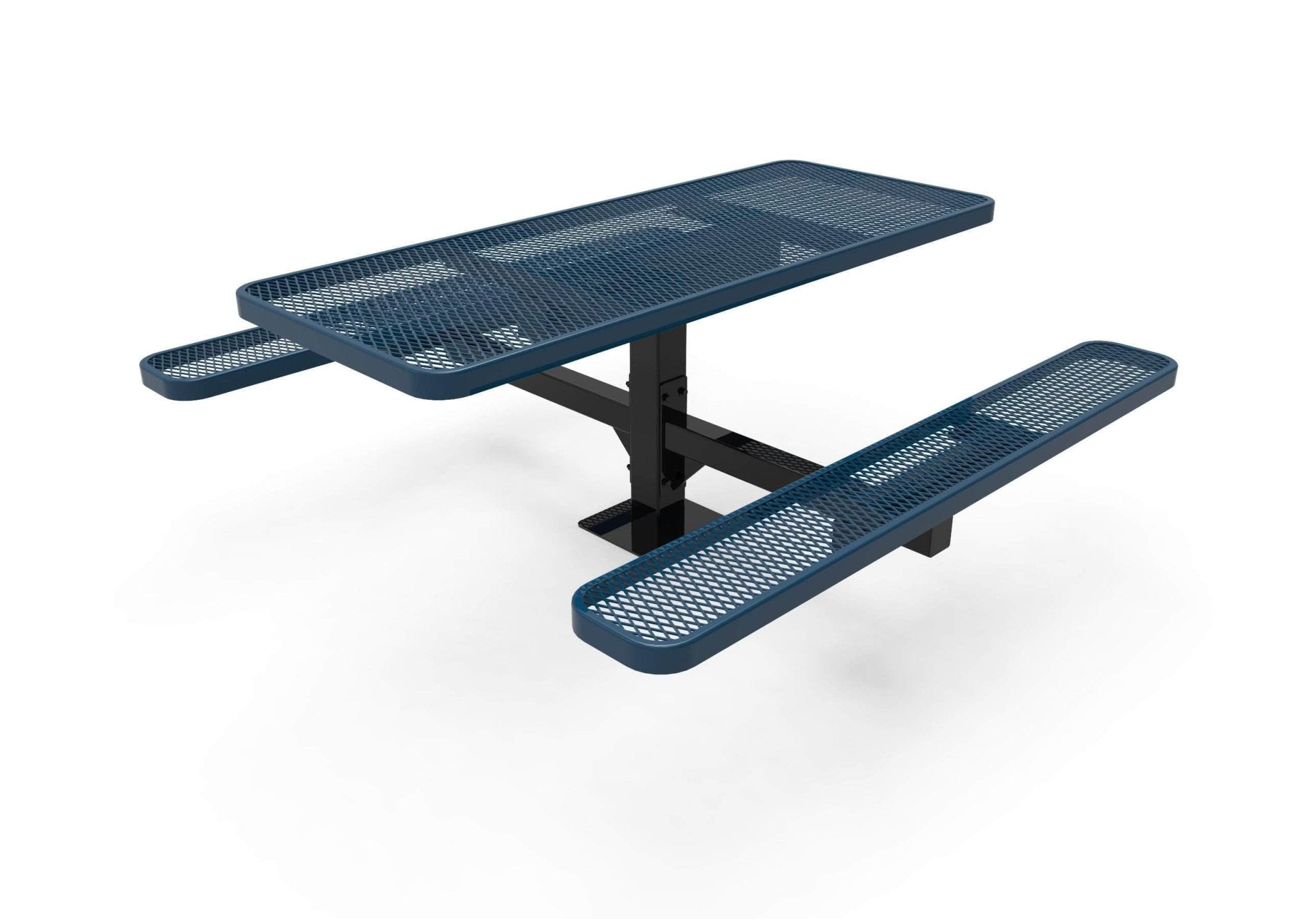 Single Pedestal Picnic Table - Diamond Pattern - Surface Mount - 6 Ft. - Crowd Control Warehouse