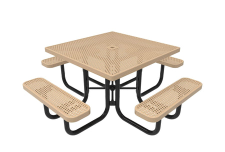 Square Portable Table - Circular Pattern - Crowd Control Warehouse