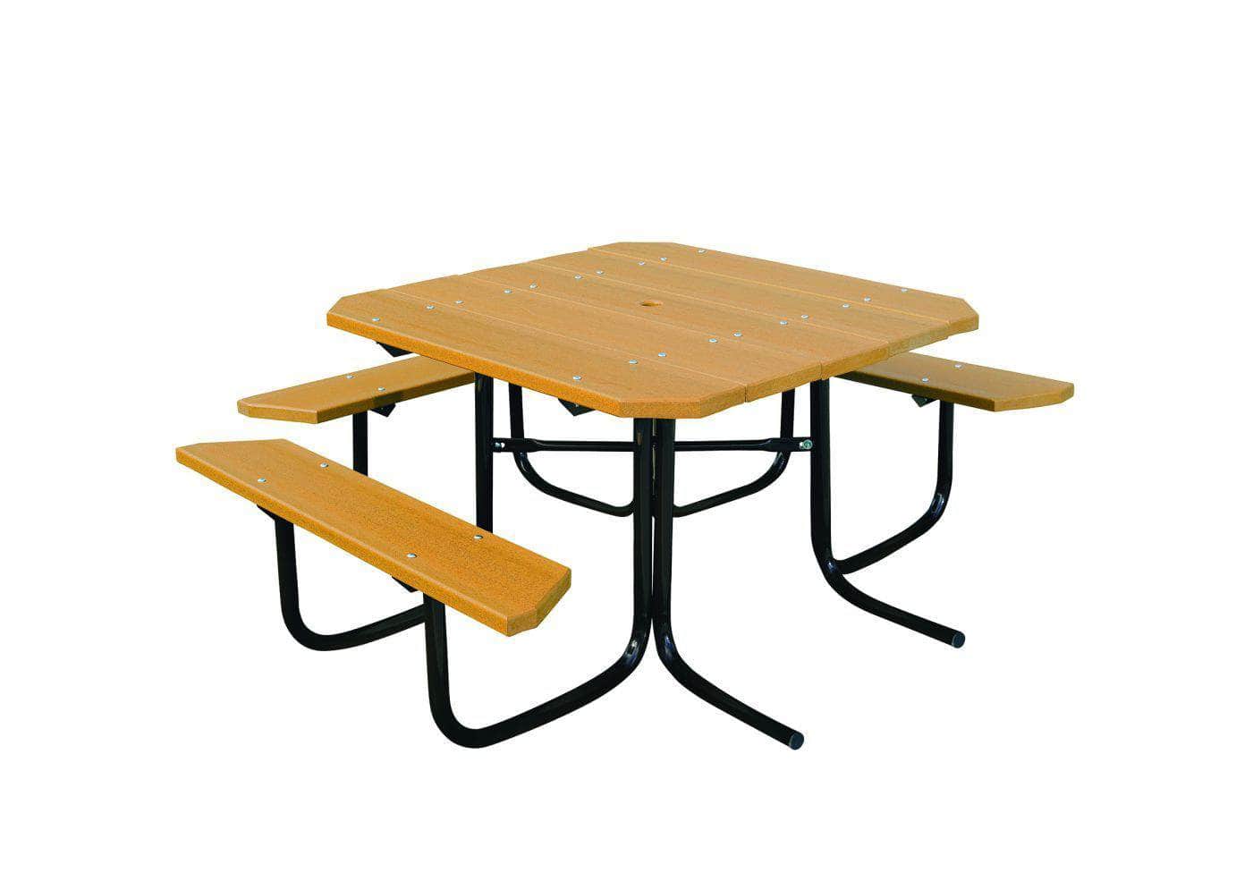 Square Table - ADA Accessible 3 Seats - 46 In. - Crowd Control Warehouse