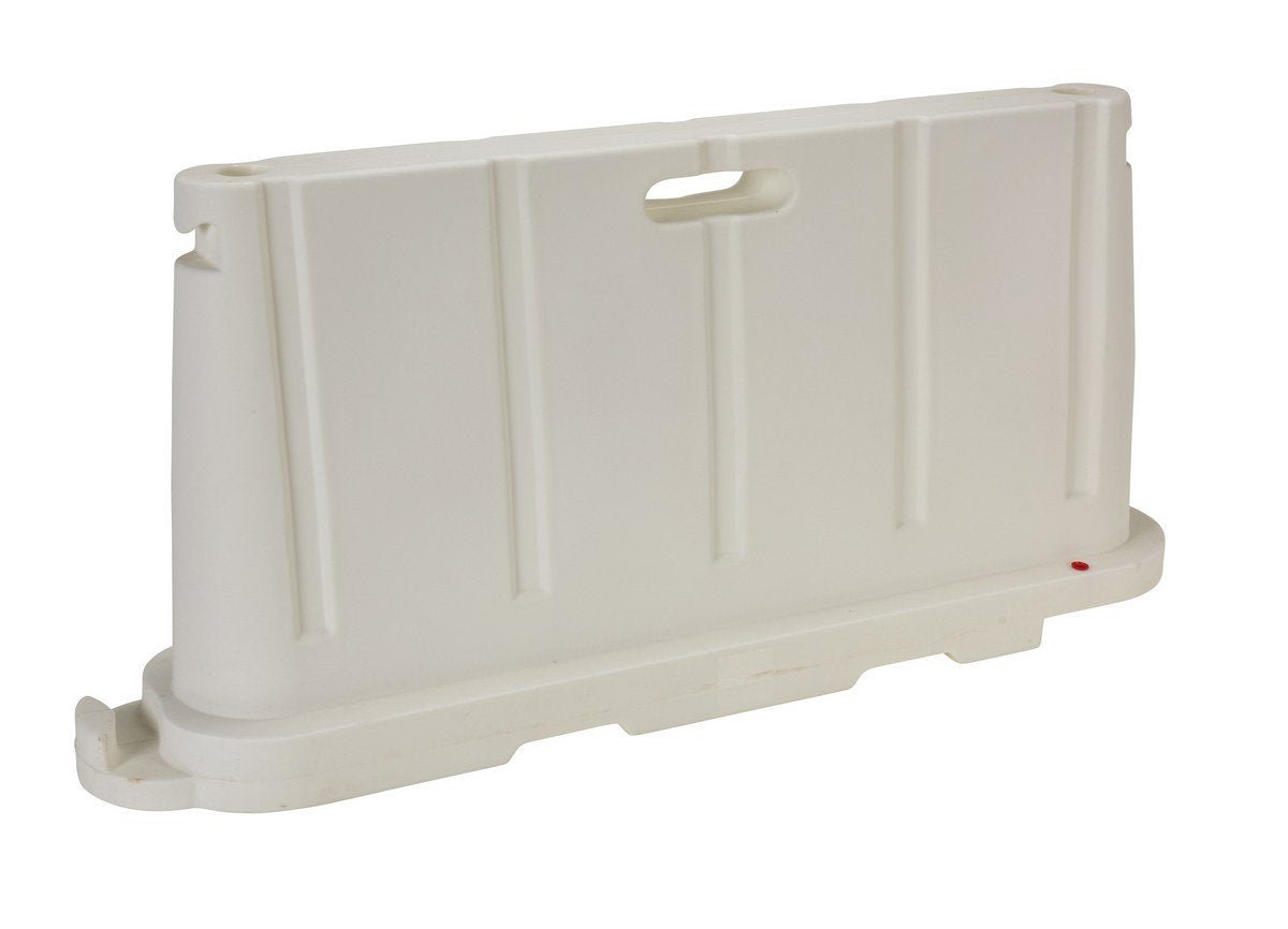 Stackable Plastic Barricade, Water or Sand Fillable (85lbs) - 36 in. H X 78 in. L X 18 in. W - Crowd Control Warehouse