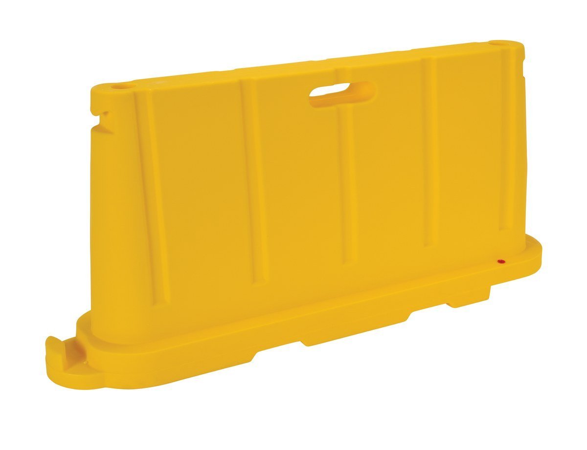 Stackable Plastic Barricade, Water or Sand Fillable (85lbs) - 36 in. H X 78 in. L X 18 in. W - Crowd Control Warehouse