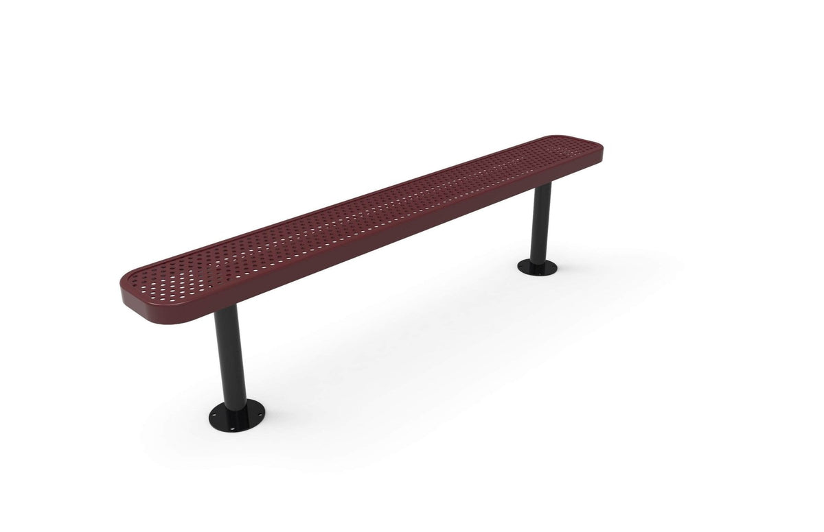 Standard Park Bench without Back - Circular Pattern - Crowd Control Warehouse