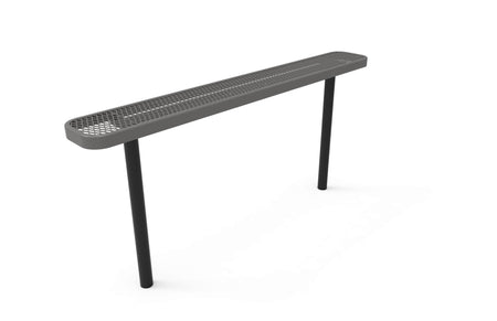 Standard Park Bench without Back - Diamond Pattern - Crowd Control Warehouse