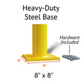 Safety Yellow Steel Bollards, 4.5