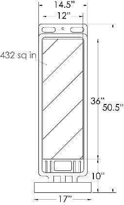 Step n Lock 'STATE LAW YIELD TO PEDESTRIANS WITHIN CROSSWALK' Traffic Panel - Crowd Control Warehouse