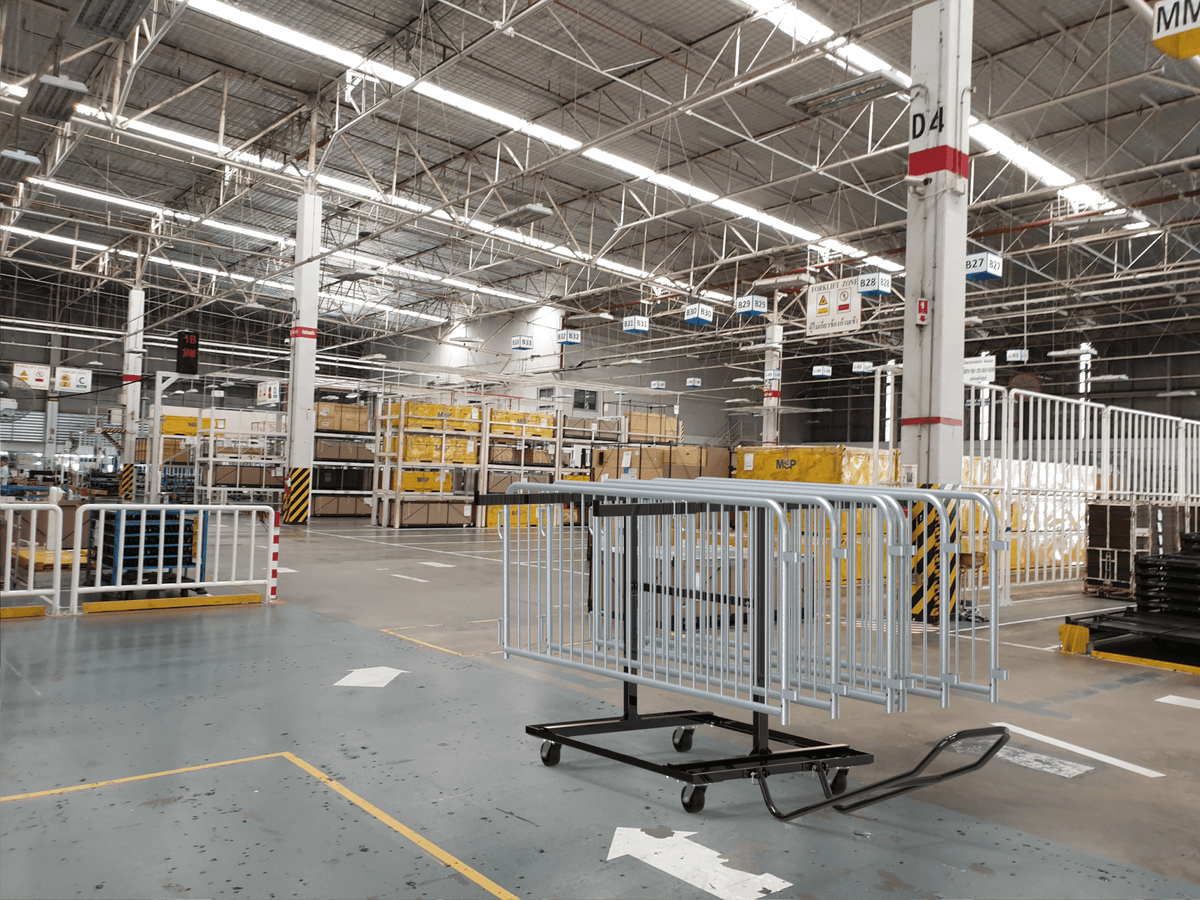 Storage Cart for Angry Bull Barricades, 30 Unit Capacity - Crowd Control Warehouse