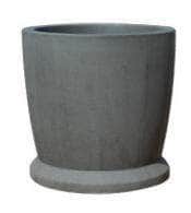 36 inch tall planter pot Tall Round Medium Concrete Planter | Reinforced Concrete | Brown Standard Acid Wash | 36"