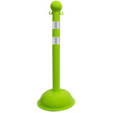 Traffic Control Plastic Stanchion with DOT Reflective Stripes - Crowd Control Warehouse
