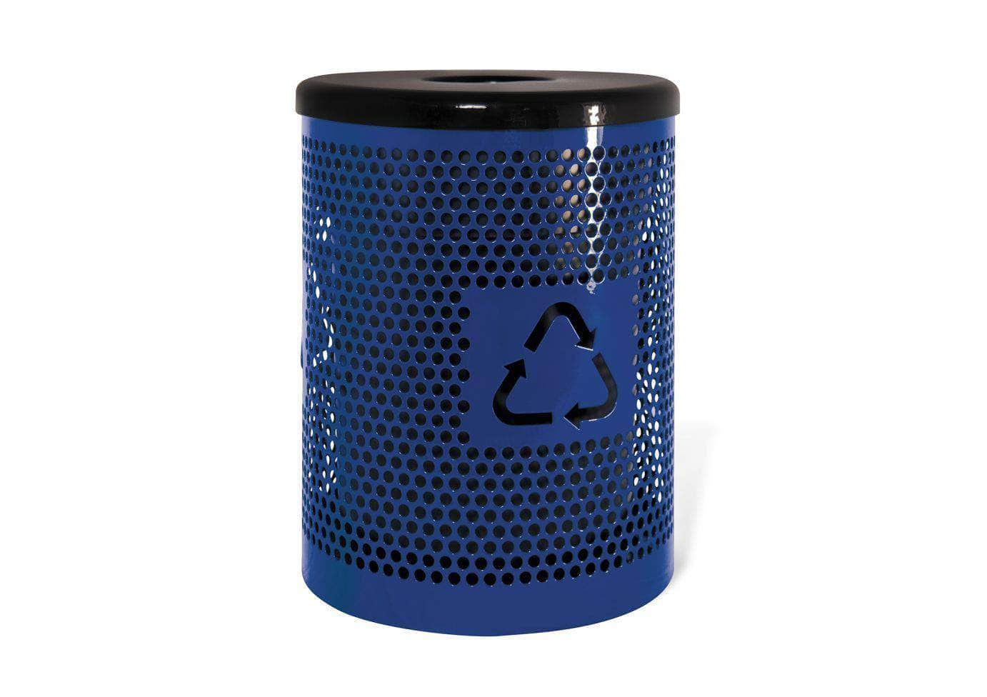 Trash Receptacle with Recycling Logo - 32 Gallon Capacity - Crowd Control Warehouse