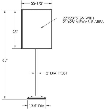 VERSA-STAND Heavy Duty Weatherproof Outdoor Sign Holder - Visiontron