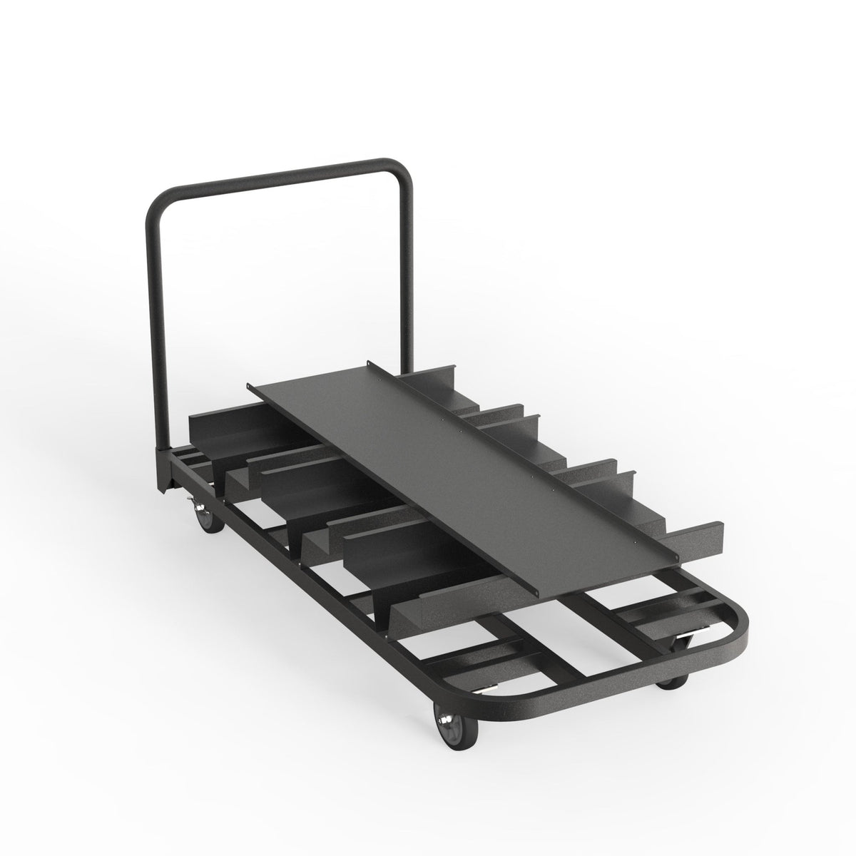 Vertical Stanchion Storage Cart, 18 Post - Montour Line - Crowd Control Warehouse