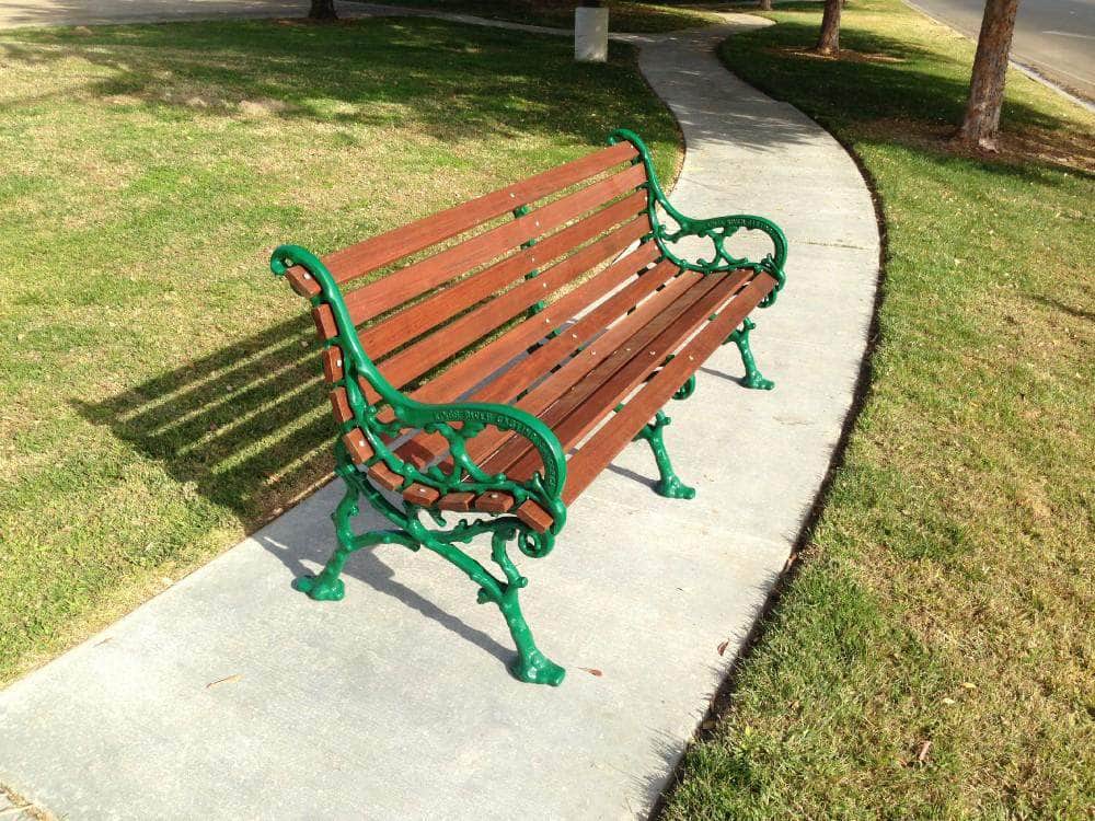 Vines Wood Park Bench - 80 In. - Crowd Control Warehouse