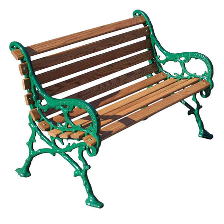 Vines Wood Park Bench - 80 In. - Crowd Control Warehouse