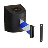 CCW Series WMB-230 - Wall Mounted Retractable Belt Barrier With Black Fixed ABS Case- 20, 25 & 30 Ft. Belts