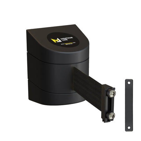 Wall Mounted Retractable Belt Barrier, 10 Ft. Belt - Montour Line WMX 140 - Crowd Control Warehouse
