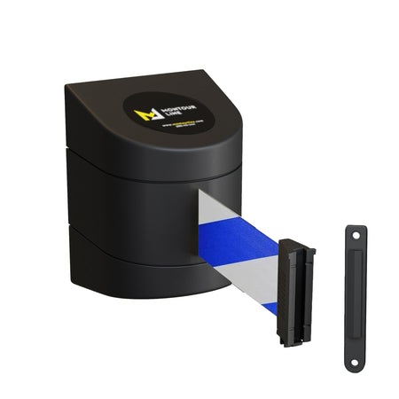 Wall Mounted Retractable Belt Barrier, 15 Ft. Belt - Montour Line WMX140 - Crowd Control Warehouse