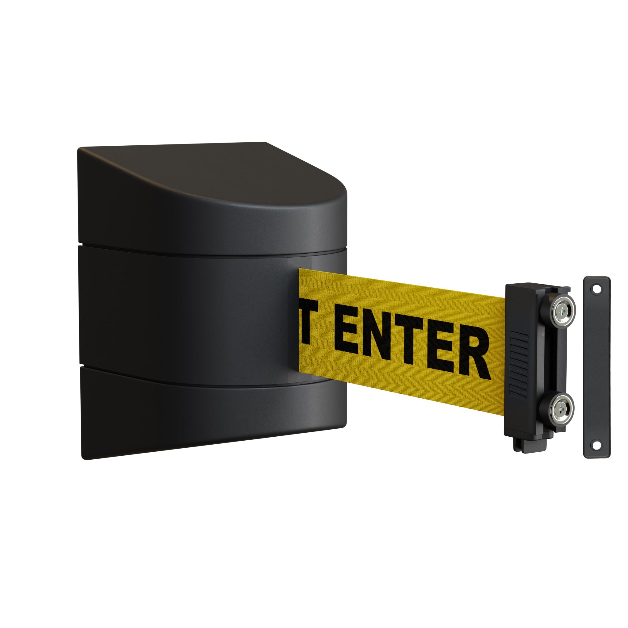 Wall Mounted Retractable Belt Barrier, 25 Ft. Belt - Montour Line WMX160 - Crowd Control Warehouse