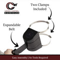 Clamp Wall Mount, Black ABS Case with Magnetic Belt End, 10, 13, and 15 Ft. Belts - CCW Series WMB-220