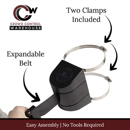 Clamp Wall Mount, Yellow ABS Case with Magnetic Belt End, 10, 13, and 15 Ft. Belts - CCW Series WMB-220