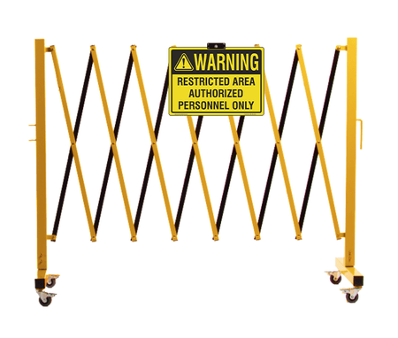 Warning Sign for Expandable Barriers - Crowd Control Warehouse