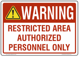 Warning Sign for Expandable Barriers - Crowd Control Warehouse