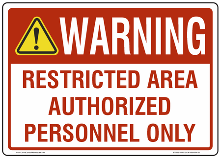 Warning Sign for Expandable Barriers - Crowd Control Warehouse