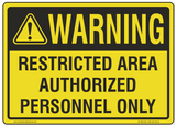 Warning Sign for Expandable Barriers - Crowd Control Warehouse
