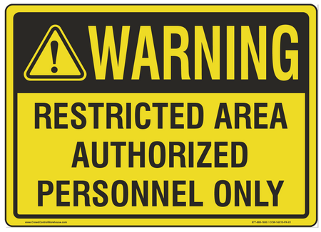 Warning Sign for Expandable Barriers - Crowd Control Warehouse