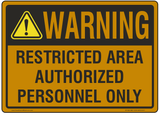 Warning Sign for Expandable Barriers - Crowd Control Warehouse