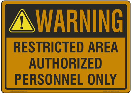 Warning Sign for Expandable Barriers - Crowd Control Warehouse