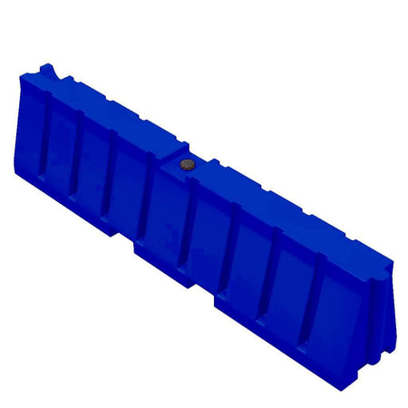 Water/Sand Fillable All Purpose Roadway or Airport Barricade - 24 in. H x 96 in. L x 16 in. W - Crowd Control Warehouse