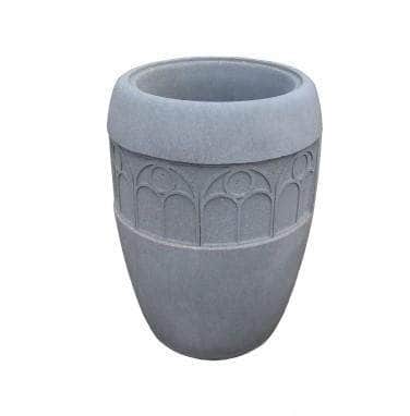 Westlake Series Medium Concrete Round Planter with Westlake I Band - Crowd Control Warehouse