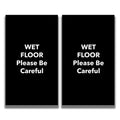 2-Sided Sign - 'WET FLOOR Please Be Careful'