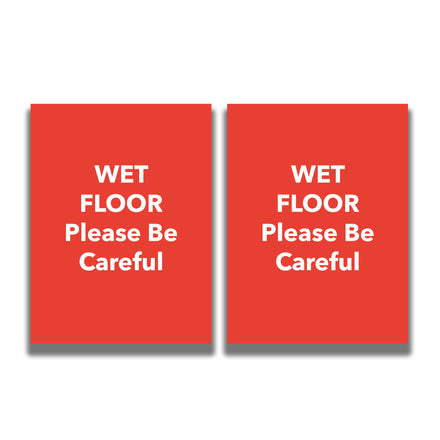 2-Sided Sign - 'WET FLOOR Please Be Careful'